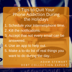 "debt collection","tips","new year","phone addiction"